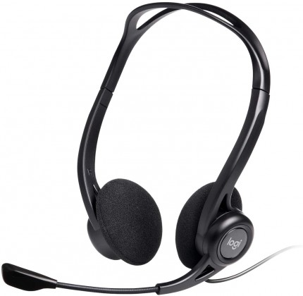 Sluchátka přes hlavu sluchátka s mikrofonem logitech corded pc 960 (981-000100)