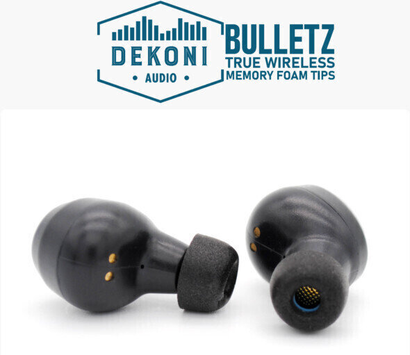 Dekoni Audio ETZ-TWS-PL Náušníky pro sluchátka AKG-Audio-Technica-Sennheiser-Shure standardní sluchátka 3 mm Černá