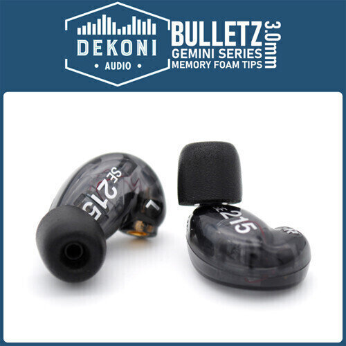 Dekoni Audio Single-GEMINI-MED Náušníky pro sluchátka AKG-Audio-Technica-Sennheiser-Shure standardní sluchátka Černá