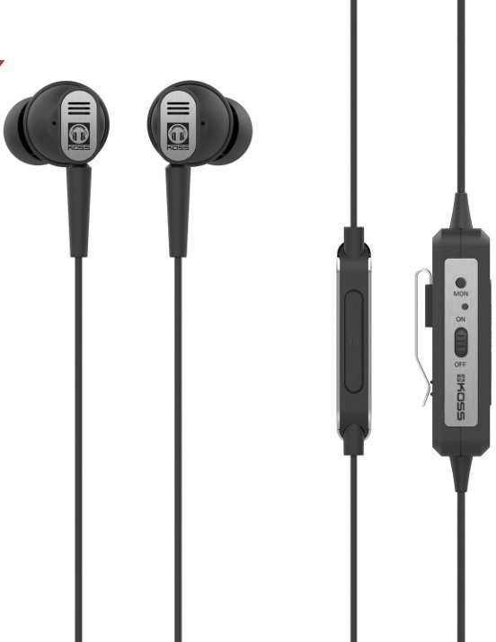 KOSS QZBuds Černá