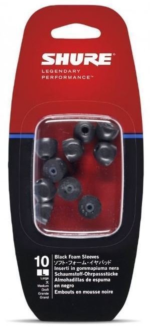 Shure EABKF1-10L Náušníky pro sluchátka Shure  E3C- E4C- E5C- I3C- I4C-E500PTH Černá