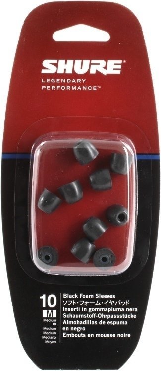 Shure EABKF1-10M Náušníky pro sluchátka Shure  E3C- E4C- E5C- I3C- I4C-E500PTH Černá