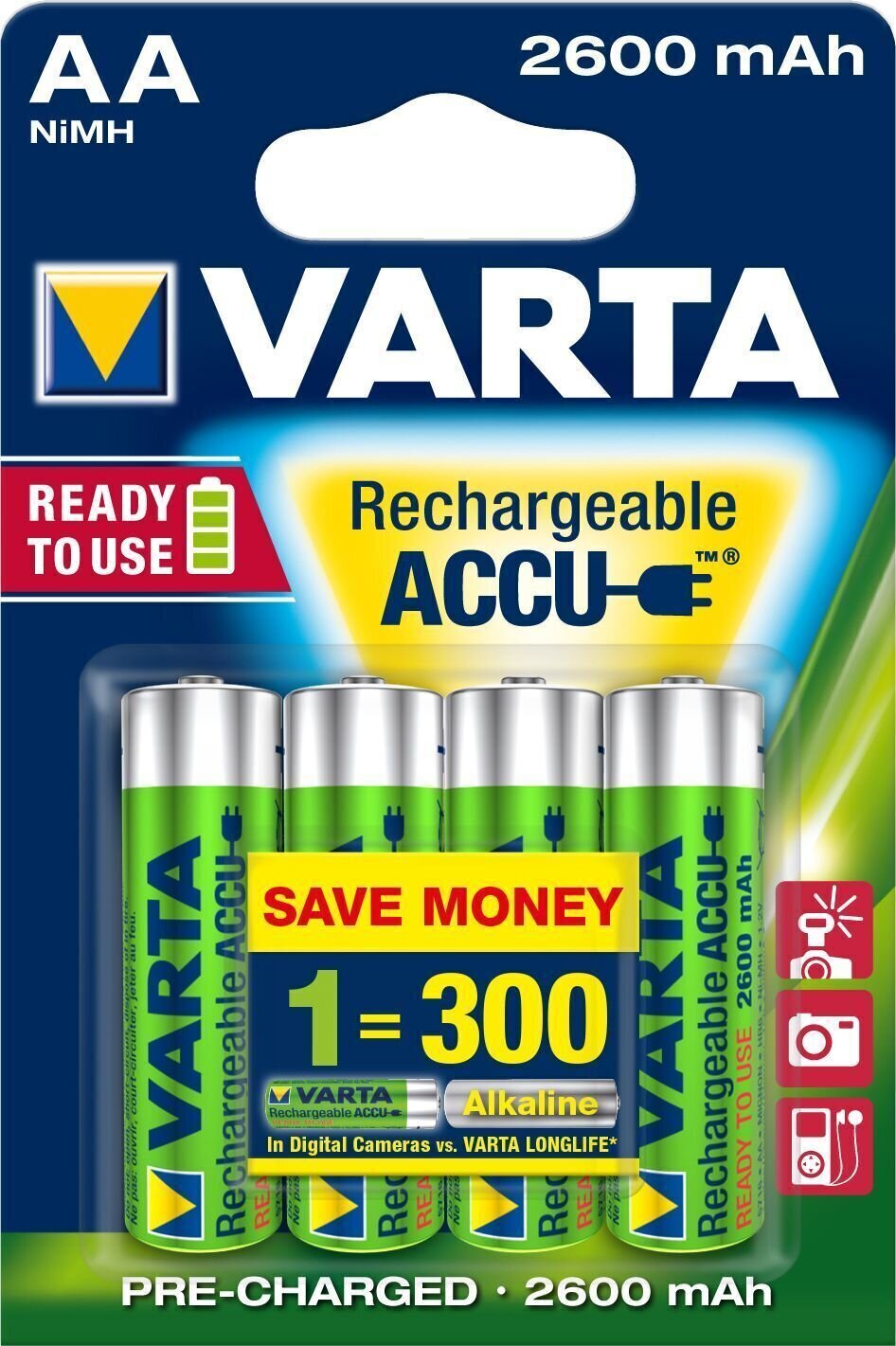 Varta HR06 Professional Accu 2600mAh AA baterie