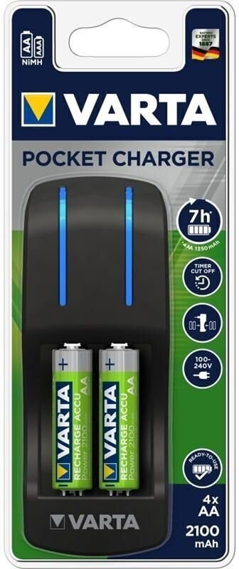 Varta Pocket Charger 4xAA 2100 mAh Nabíječka na baterie